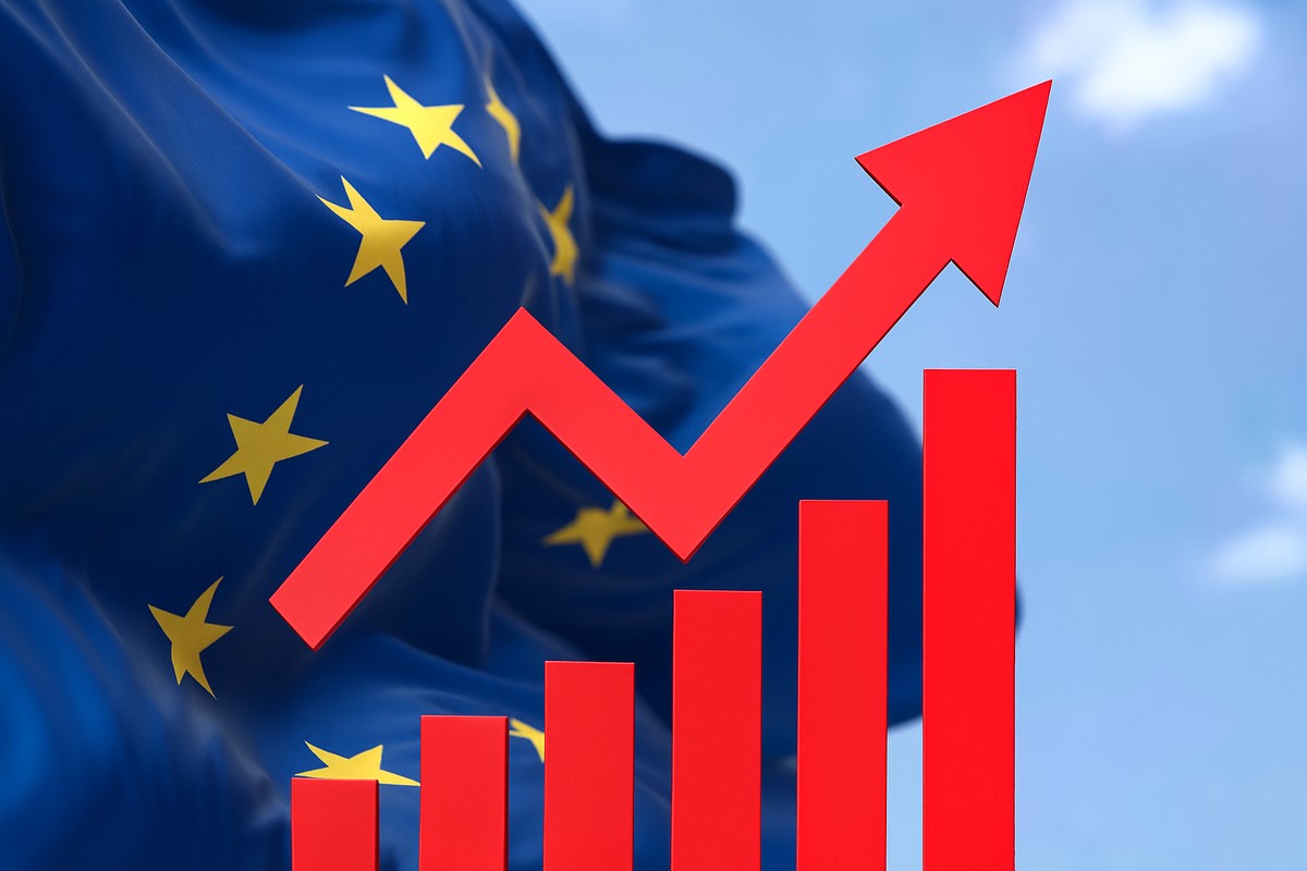 Wskaźnik wskazujący wzrost na tle Unii Europejskiej