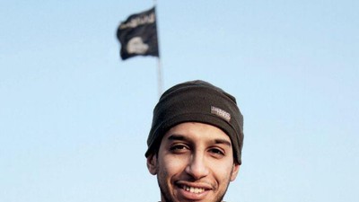 An undated photograph of a man described as Abdelhamid Abaaoud that was published in the Islamic State's online magazine Dabiq and posted on a social media website