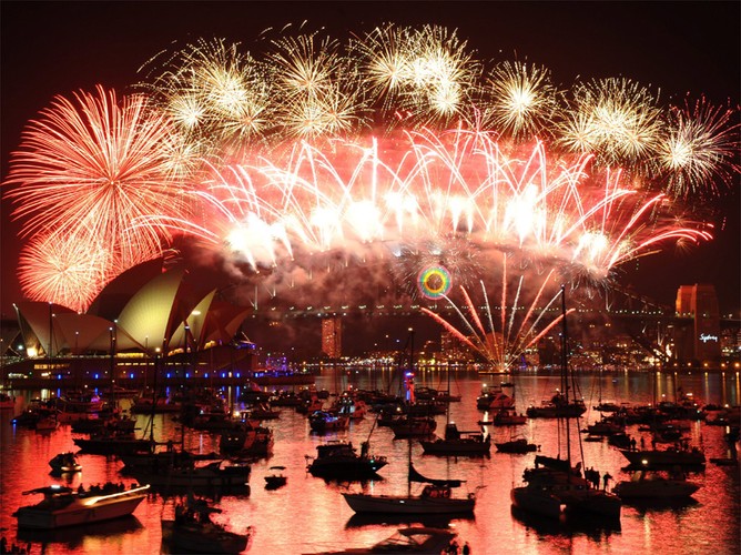 Sylwestrowe fajerwerki w Sydney