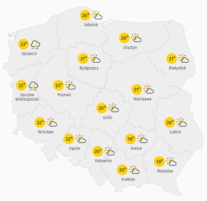 Temperatura w Polsce 02.06.2021