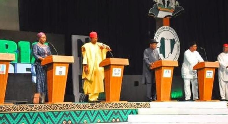 President Goodluck Jonathan attends debate with other candidates