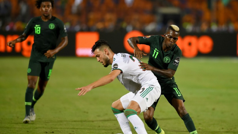 Nigeria's forward Henry Onyekuru (R) -- shown in a match against Algeria during the 2019 Africa Cup of Nations (CAN) -- has been signed by AS Monaco