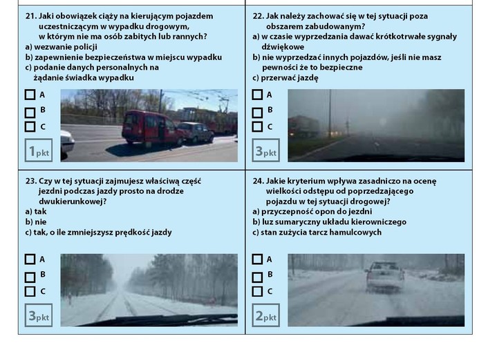 Przykładowy zestaw  pytań - część specjalistyczna