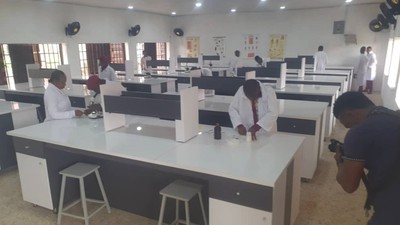 Okowa commends MTN over remodeled science laboratories in Delta.