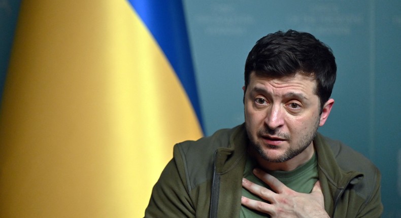 Ukrainian president Volodymyr Zelensky