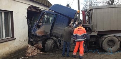 TIR wjechał ludziom do kuchni!