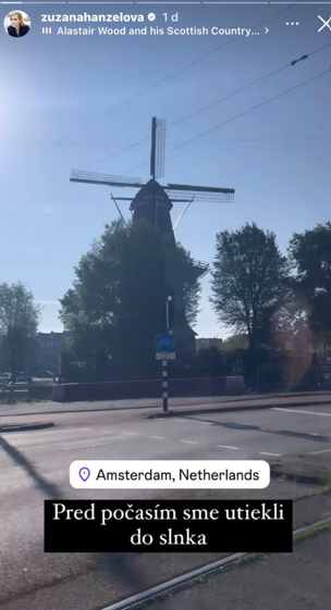 Zuzana Kovačič Hanzelová zdieľala záber z Amsterdamu.