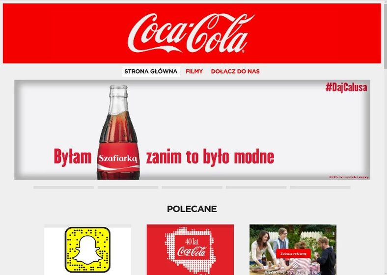 Znane strony dawniej i dziś - Coca-Cola w 2015 roku