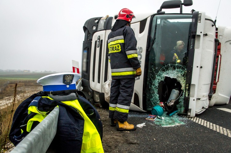 Wypadek na autostradzie A1