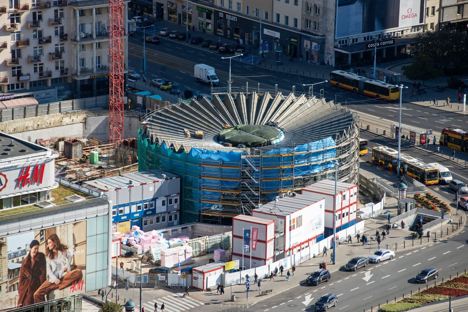 Budowa Rotundy w październiku 2018 r.