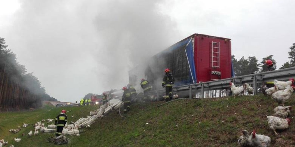 Pożar na A2