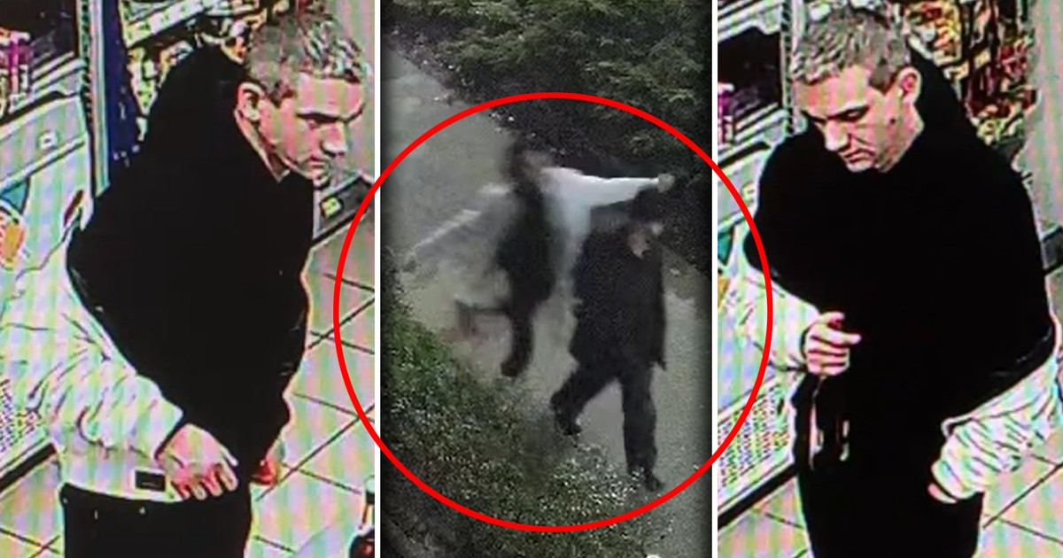 Zaatakował dwoje przechodniów w centrum miasta. Policja szuka tego mężczyzny w jasnej kurtce