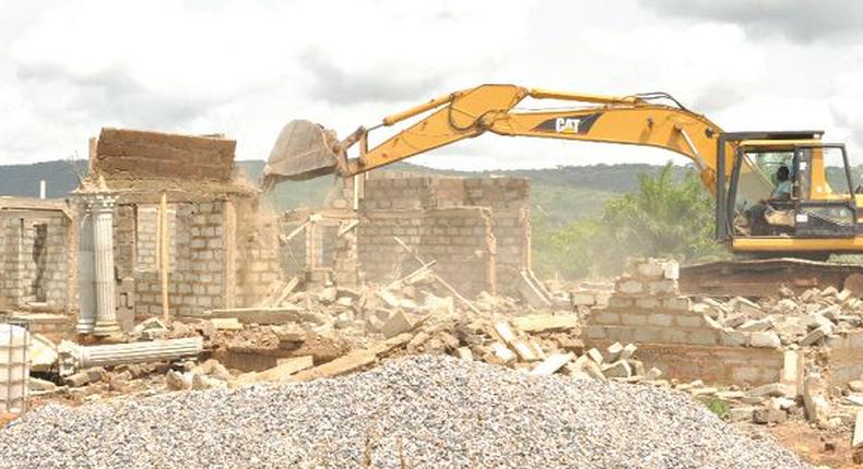 Danfa houses demolished