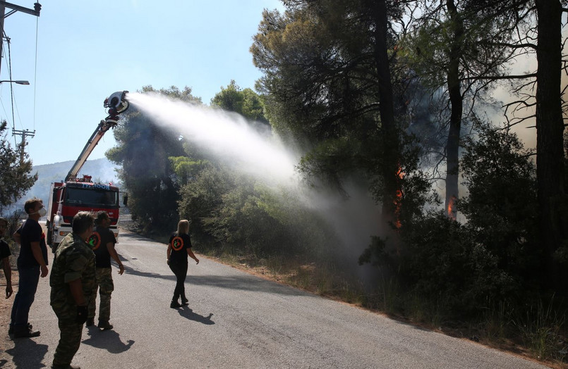 Walka z pożarem w Grecji