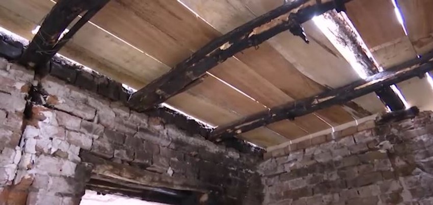 Kuća porodice Mijailović posle požara