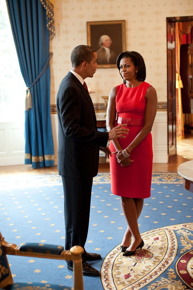 Mišel Obama u haljini Oskara de la Rente