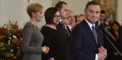 Wpadka pary prezydenckiej w pałacu