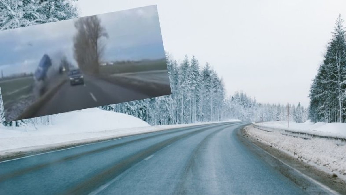 Wypadek na Dolnym Śląsku. Samochód robił salta w powietrzu [NAGRANIE]