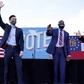 John Ossoff, Raphael Warnock i Joe Biden na wiecu w Georgii