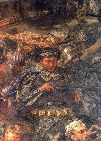 Zawisza Czarny, fragment obrazu Jana Matejki Bitwa pod Grunwaldem (domena publiczna)