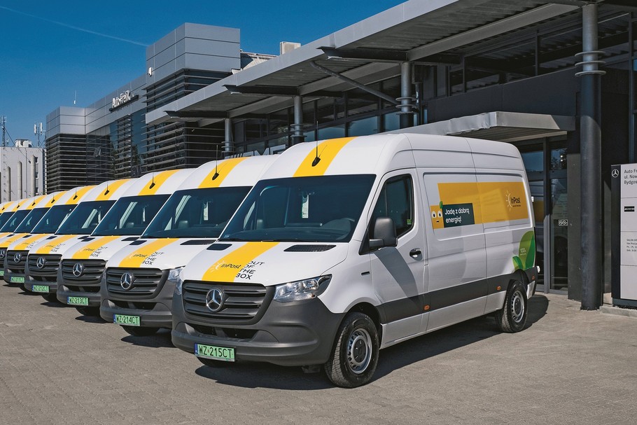 Elektryczne Mercedesy eSprinter to tylko część zeroemisyjnej i intensywnie rozwijanej teraz floty InPost.