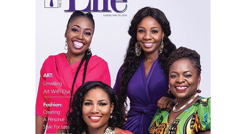 Omilola Oshikoya, Stephanie Obi, Glory Edozien and Itoro Eze-Anaba on the cover of Guardian Life magazine 