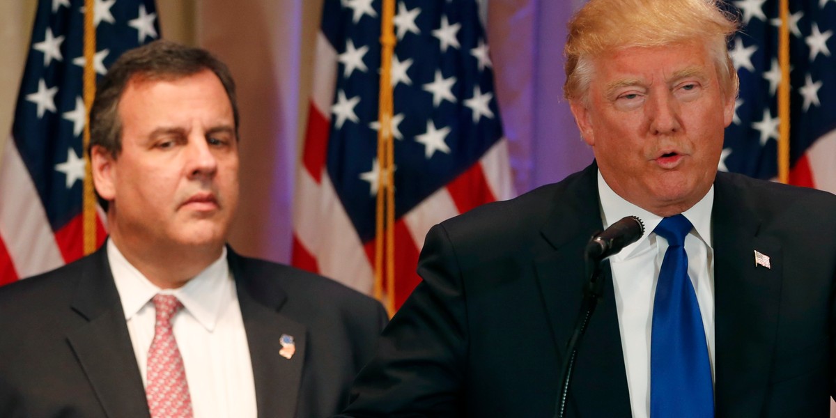 Christie and Donald Trump.