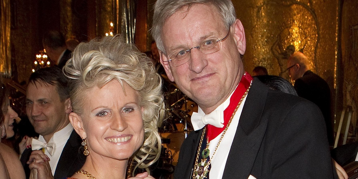 Carl Bildt z żoną