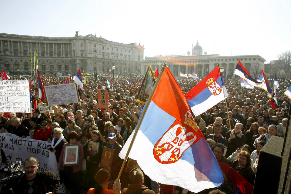 AUSTRIA SERBIA KOSOWO NIEPODLEGŁOŚĆ PROTEST