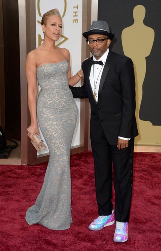 Spike Lee i jego żona Tonya Lewis Lee na gali Oscarów 2014