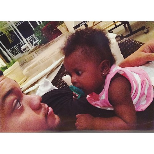 Rorrey Fenty z córeczką