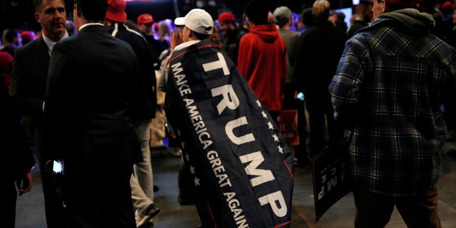 Trump supporters at Thursday night's Cincinnati event.