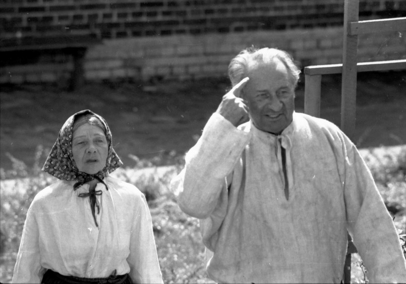 Władysław Hańcza na planie filmu "Kochaj albo rzuć"