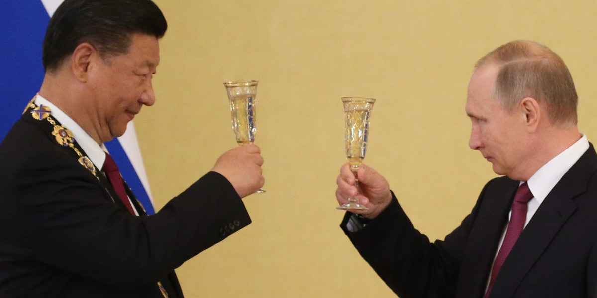 Prezydent Federacji Rosyjskiej Władimir Putin i prezydent Chin Xi Jinping (zdjęcie z 2017 r.)