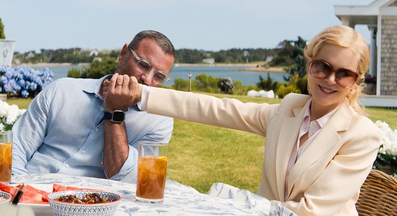 Nicole Kidman and Liev Schreiber in Netflix's The Perfect Couple.Netflix