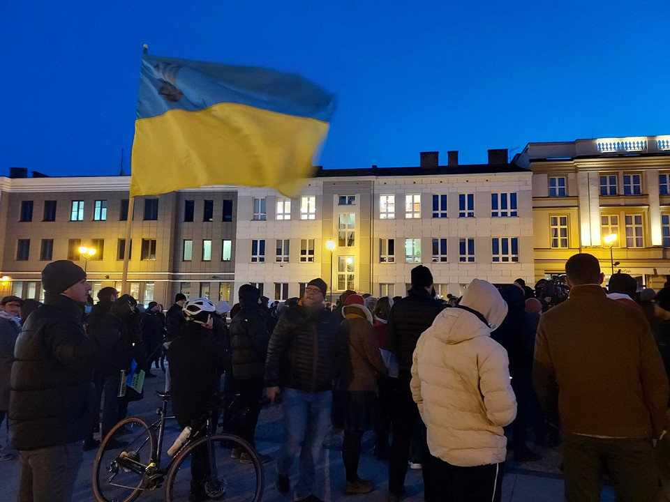 Zdjęcia z Białegostoku, W całym mieście znaki solidarności z Ukrainą