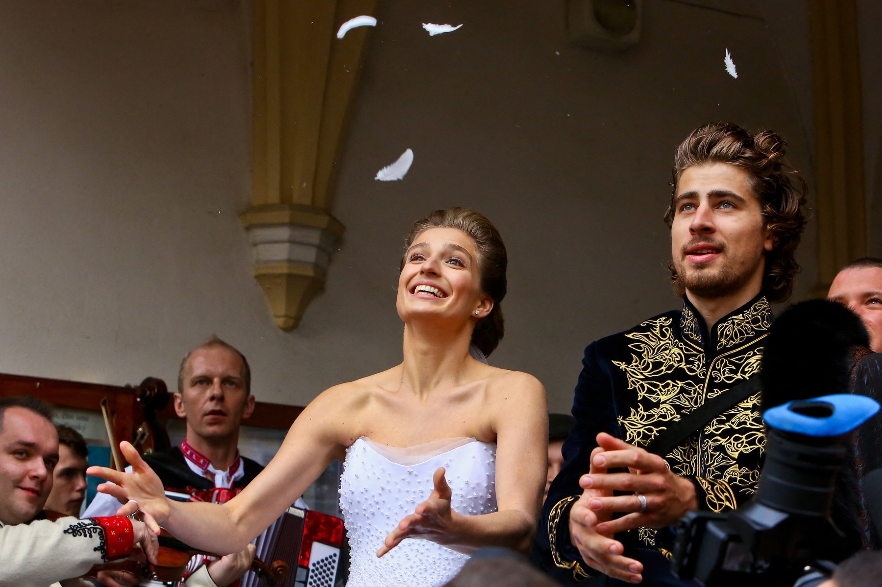 Peter Sagan a Katarína mali svadbu v roku 2015. 