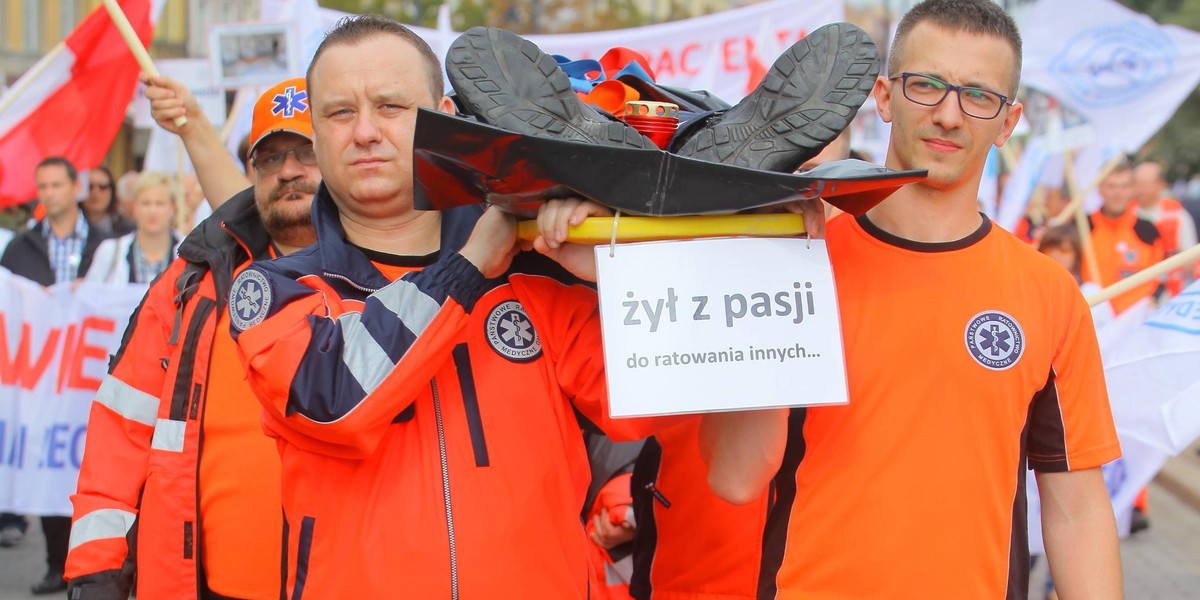 Protest pracowników służby zdrowia