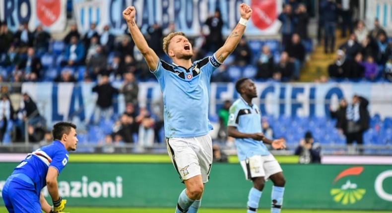 Lazio's Italian forward Ciro Immobile has scored 23 goals in 19 games this season