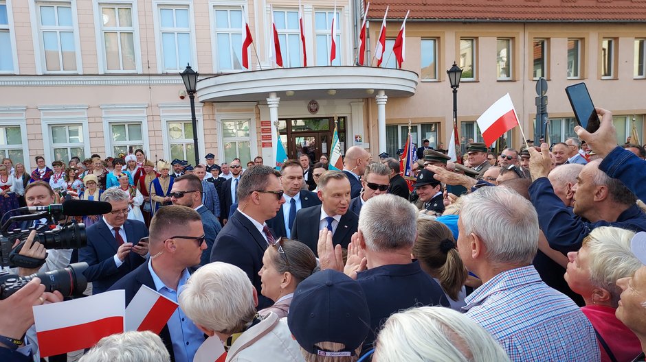 Prezydent Andrzej Duda podczas w Połczynie-Zdroju.