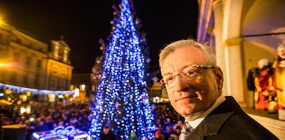 Prezydent Poznania rozświetlił choinkę