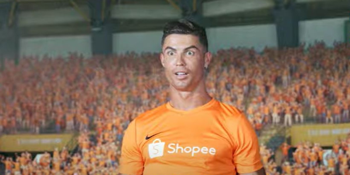 Cristiano Ronaldo w reklamie Shopee