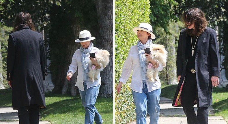 Sharon and Ozzy Osbourne pictured together in Los Angeles