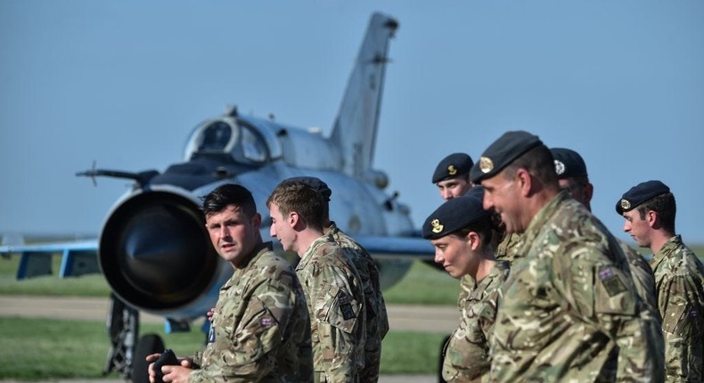 British soldiers at Mihail Koglniceanu airbase.DANIEL MIHAILESCU/Getty Images