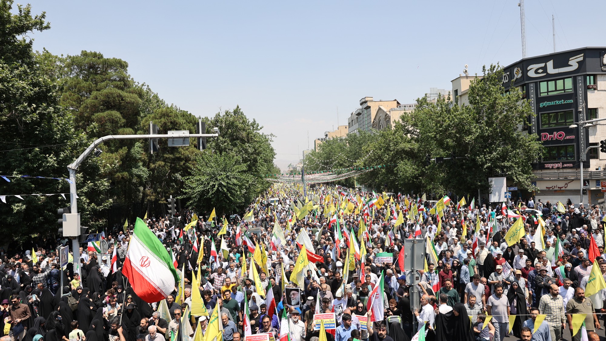 Protiizraelské protesty v Teheráne.