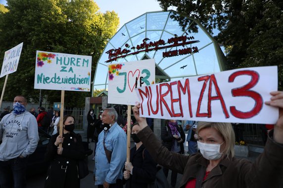 Manifestacja w obronie Trojki