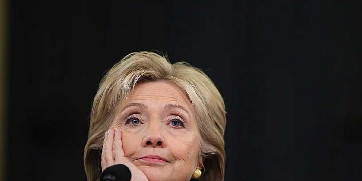 Hillary Clinton listens to questions from the House Benghazi committee during a daylong hearing.