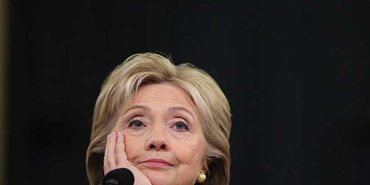 Hillary Clinton listens to questions from the House Benghazi committee during a daylong hearing.