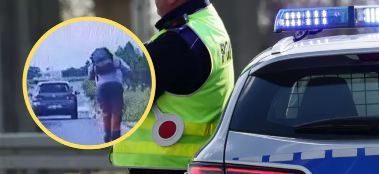 Tak pędził na hulajnodze, że policjanci grupy Speed dosłownie oniemieli [WIDEO]