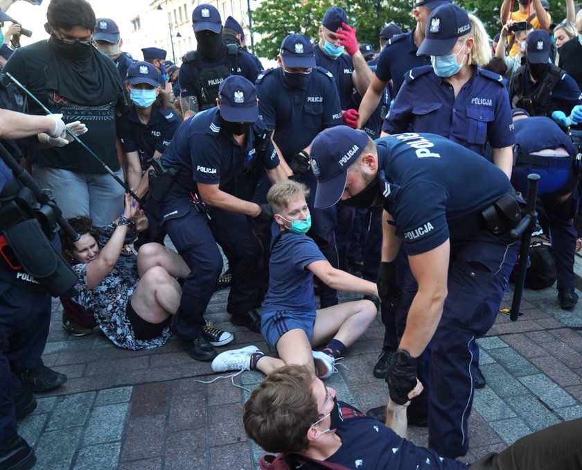 Protest w obronie zatrzymanego aktywisty